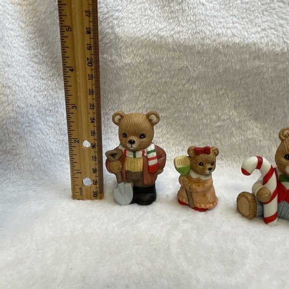 HomCo Country Christmas Teddy Bear Figurines Vintage Set Of 3 (2) 5101 (1) 5211 - Picture 5 of 10